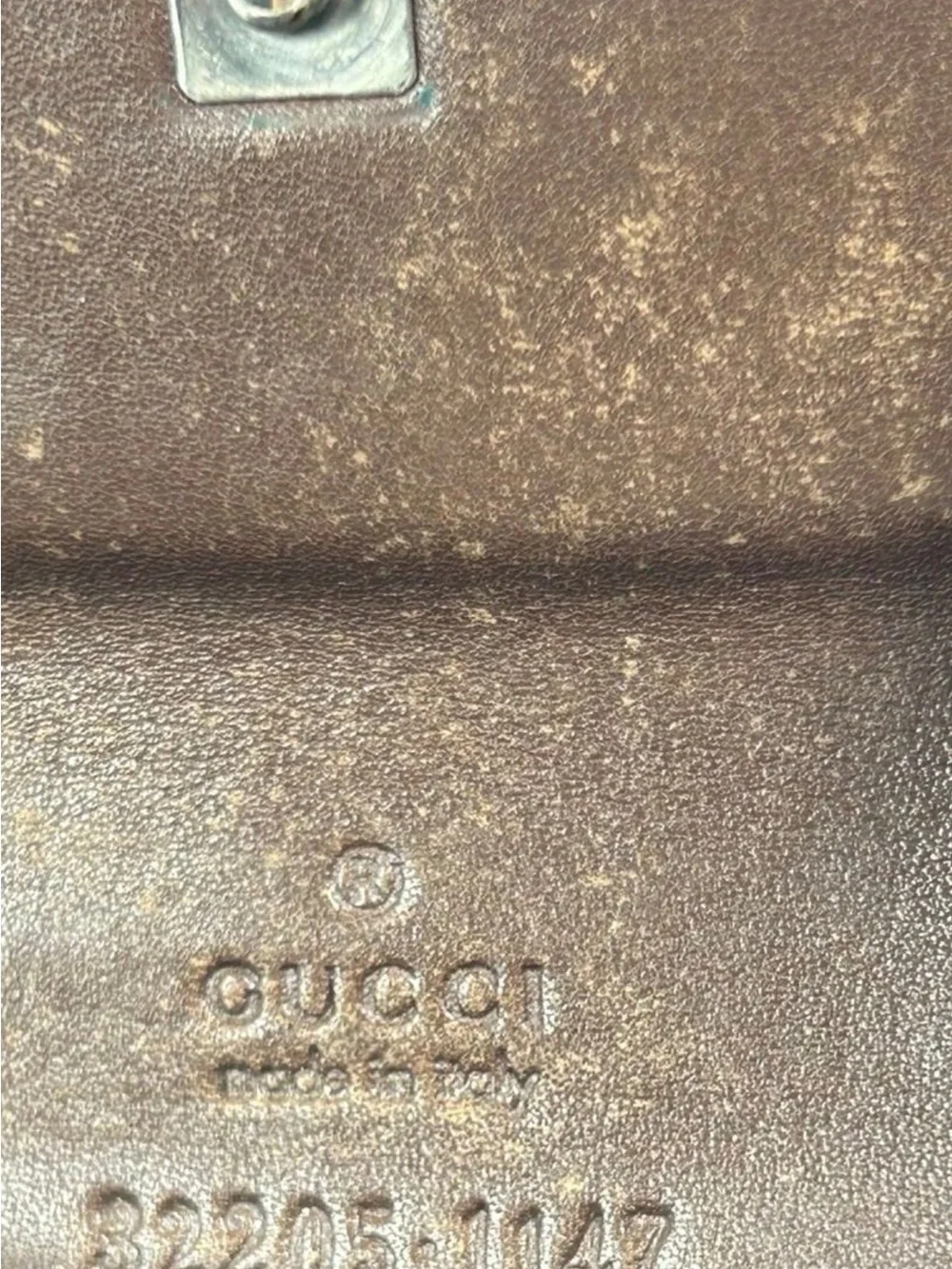 Gucci Brown Monogram Canvas & Leather vintage card holder